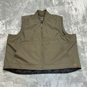 Noble Outfitters N3 Work Vest Mens 3XL  durable full zip  polyester canvas olive